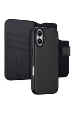 Accezz iPhone 17/Pro/Pro Max/Air Leather Bookcase 2-in-1 met MagSafe - Zwart