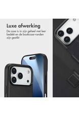 Accezz iPhone 17/Pro/Pro Max/Air Leather Bookcase 2-in-1 met MagSafe - Bruin