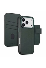 Accezz iPhone 17/Pro/Pro Max/Air Leather Bookcase 2-in-1 met MagSafe - Groen