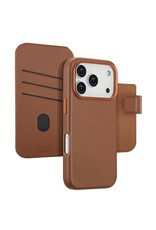 Accezz iPhone 17/Pro/Pro Max/Air Leather Bookcase 2-in-1 met MagSafe -  Cognac