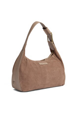 Depeche Luxus Handtasche aus Wildleder & Leder Taupe – Personalisierbar