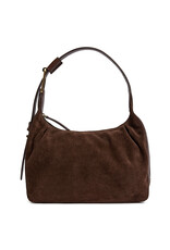 Depeche Luxus Handtasche aus Wildleder & Leder Braun – Personalisierbar