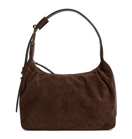 Depeche Luxus Handtasche aus Wildleder & Leder Braun