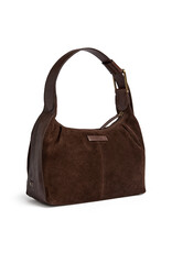 Depeche Luxus Handtasche aus Wildleder & Leder Braun – Personalisierbar