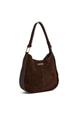 Depeche Luxus Wildleder- & Leder-Schultertasche Braun – Elegante Handtasche für Damen