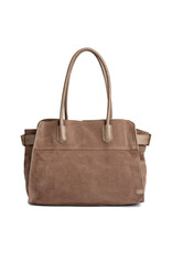 Depeche Luxe Suède Shopper Taupe – Ruime en Elegante Handtas