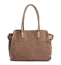 Depeche Luxus Wildleder Shopper Taupe