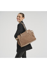 Depeche Luxus Wildleder Shopper Taupe – Geräumige und Elegante Handtasche