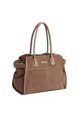 Depeche Luxe Suède Shopper Taupe – Ruime en Elegante Handtas