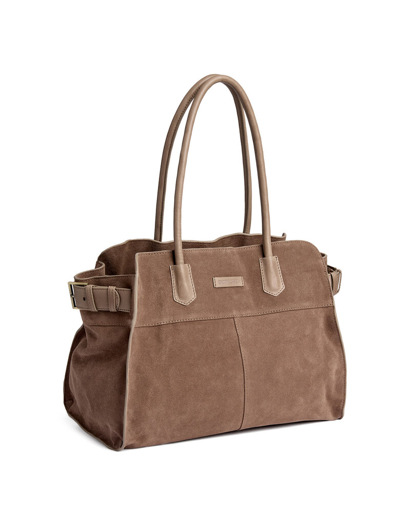 Depeche Luxus Wildleder Shopper Taupe – Geräumige und Elegante Handtasche
