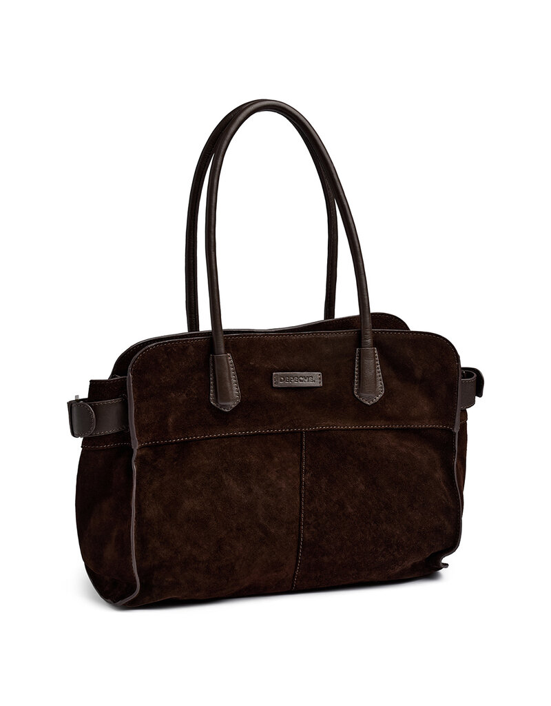 Depeche Luxe Suède Shopper Bruin – Ruime en Elegante Handtas