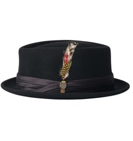 Brixton Stout Pork Pie Hat Schwarz