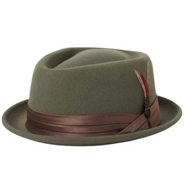 Brixton Stout Pork Pie Hat Olijfgroen