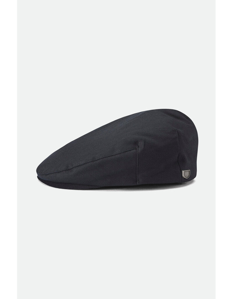 Brixton Hooligan Snap Cap Zwart – Klassieke Flat Cap met een Moderne Twist