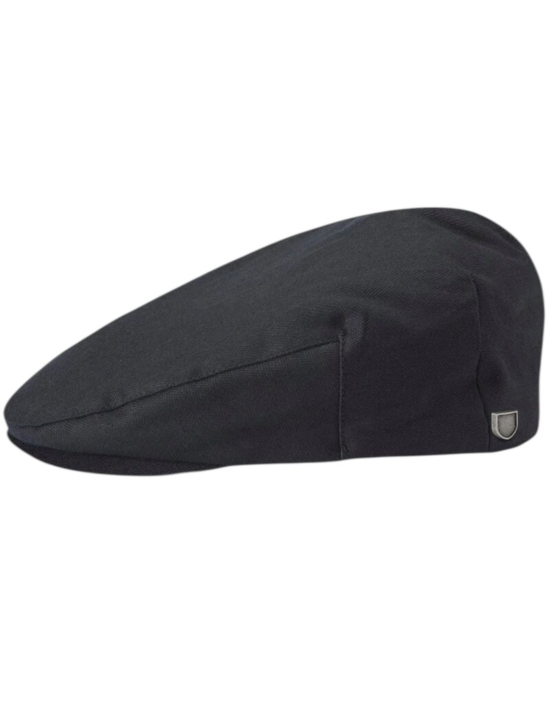 Brixton Hooligan Snap Cap Zwart – Klassieke Flat Cap met een Moderne Twist