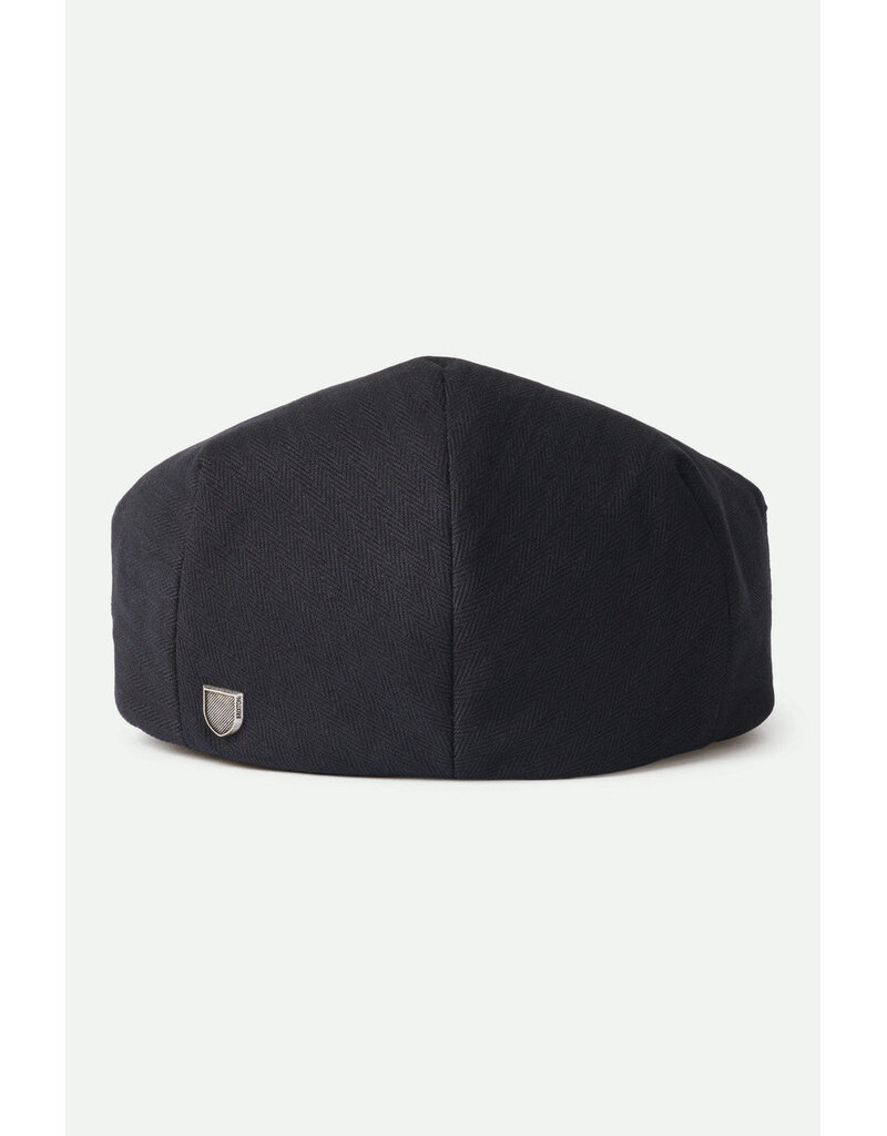 Brixton Hooligan Snap Cap Zwart – Klassieke Flat Cap met een Moderne Twist