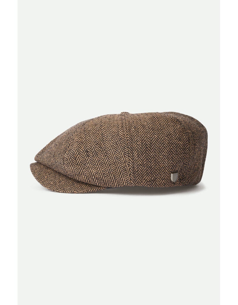 Brixton Brood Snap Cap Braun – Klassische Newsboy Cap mit Modernem Twist