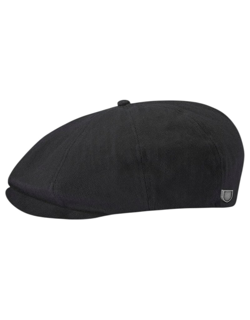Brixton Brood Snap Cap Zwart – Klassieke Newsboy Cap met Moderne Touch