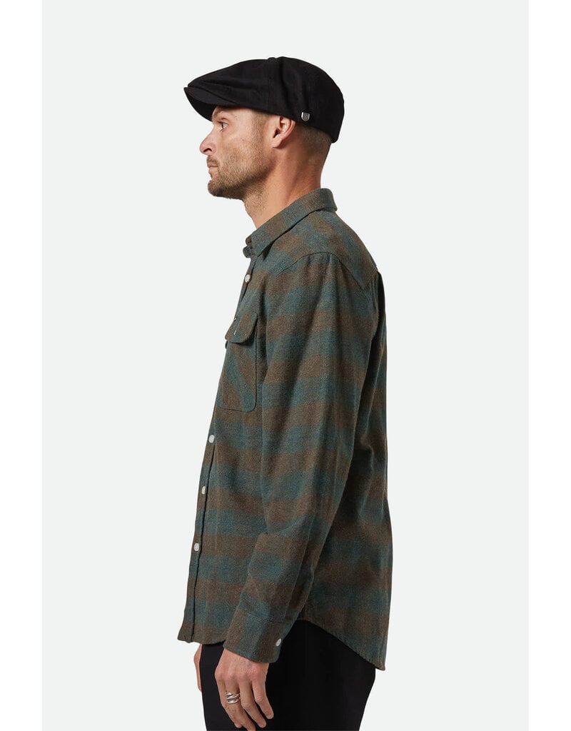 Brixton Brood Snap Cap Schwarz – Klassische Newsboy Cap mit Modernem Twist