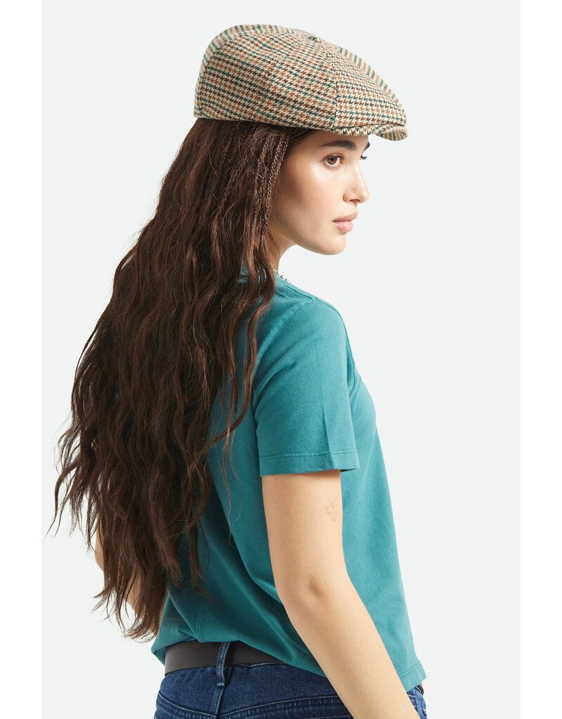 Brixton Brood Snap Cap Houndstooth – Klassische Newsboy Cap mit Modernem Twist