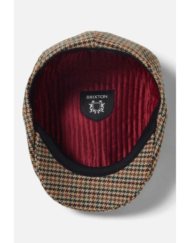 Brixton Brood Snap Cap Houndstooth – Klassische Newsboy Cap mit Modernem Twist