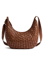 Depeche Schultertasche aus Leder – Handgewebtes Design mit Boho-Look