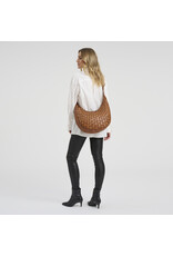 Depeche Schoudertas van Leer – Handgeweven Design met Bohemian Luxe