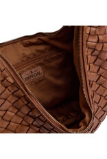 Depeche Schultertasche aus Leder – Handgewebtes Design mit Boho-Look