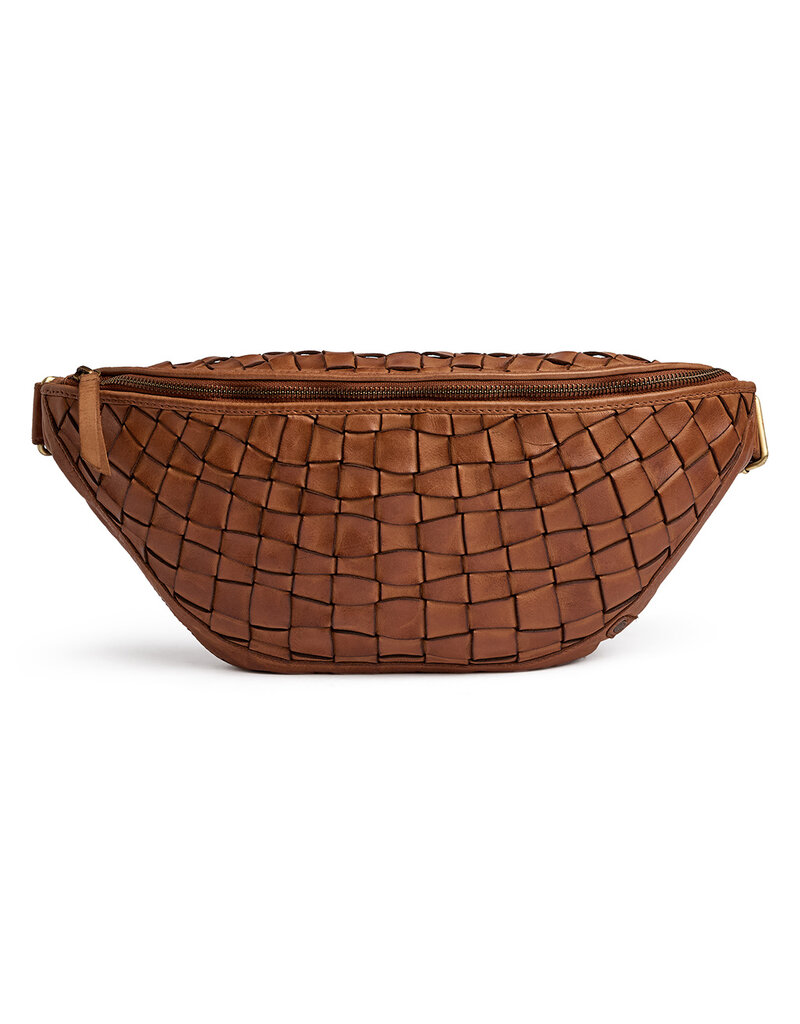 Depeche Leren Bumbag – Handgeweven Design met Bohemian Luxe