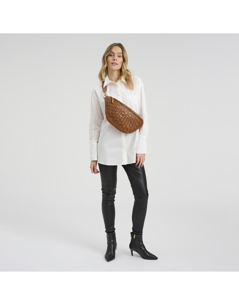 Depeche Leder Bumbag – Handgewebtes Design mit Boho-Luxus