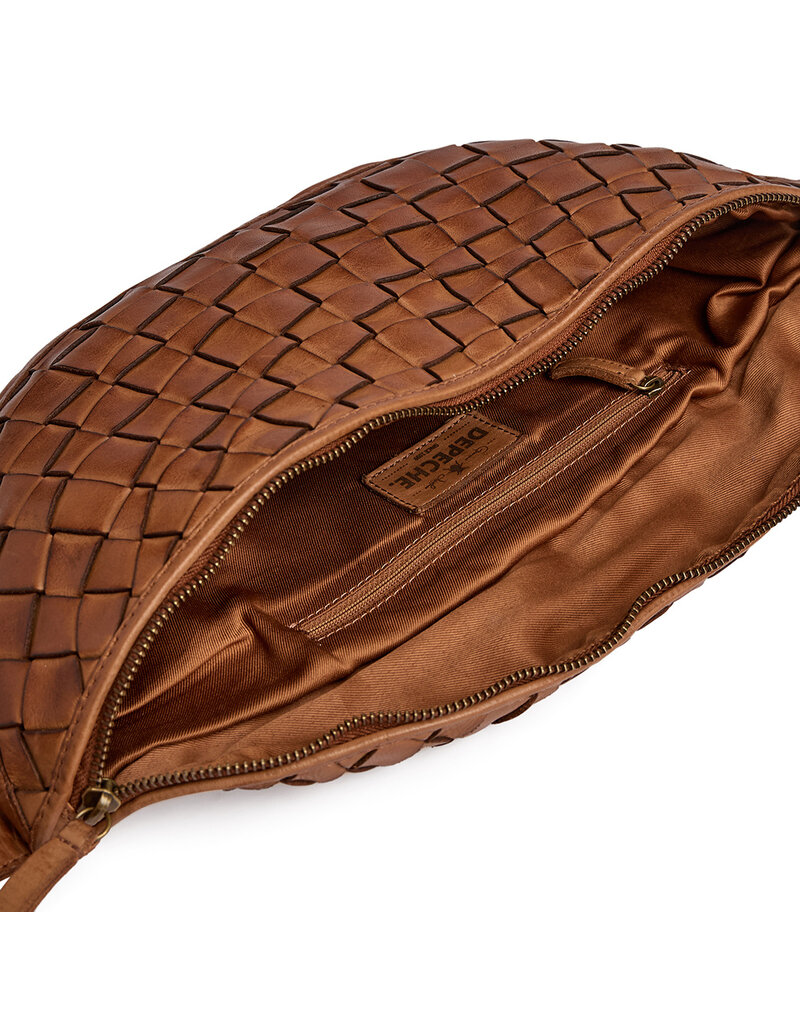 Depeche Leren Bumbag – Handgeweven Design met Bohemian Luxe