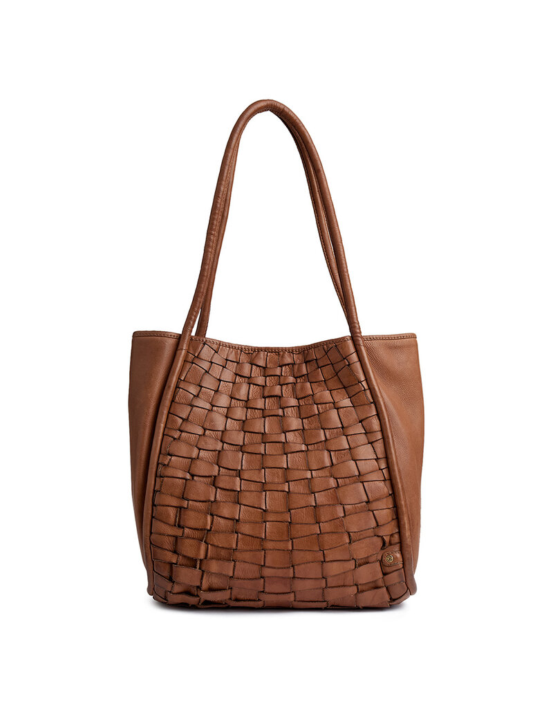 Depeche Leder Shopper – Handgewebtes Design mit Zeitloser Eleganz