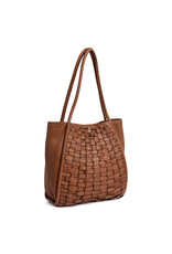 Depeche Leren Shopper – Handgeweven Design met Tijdloze Luxe