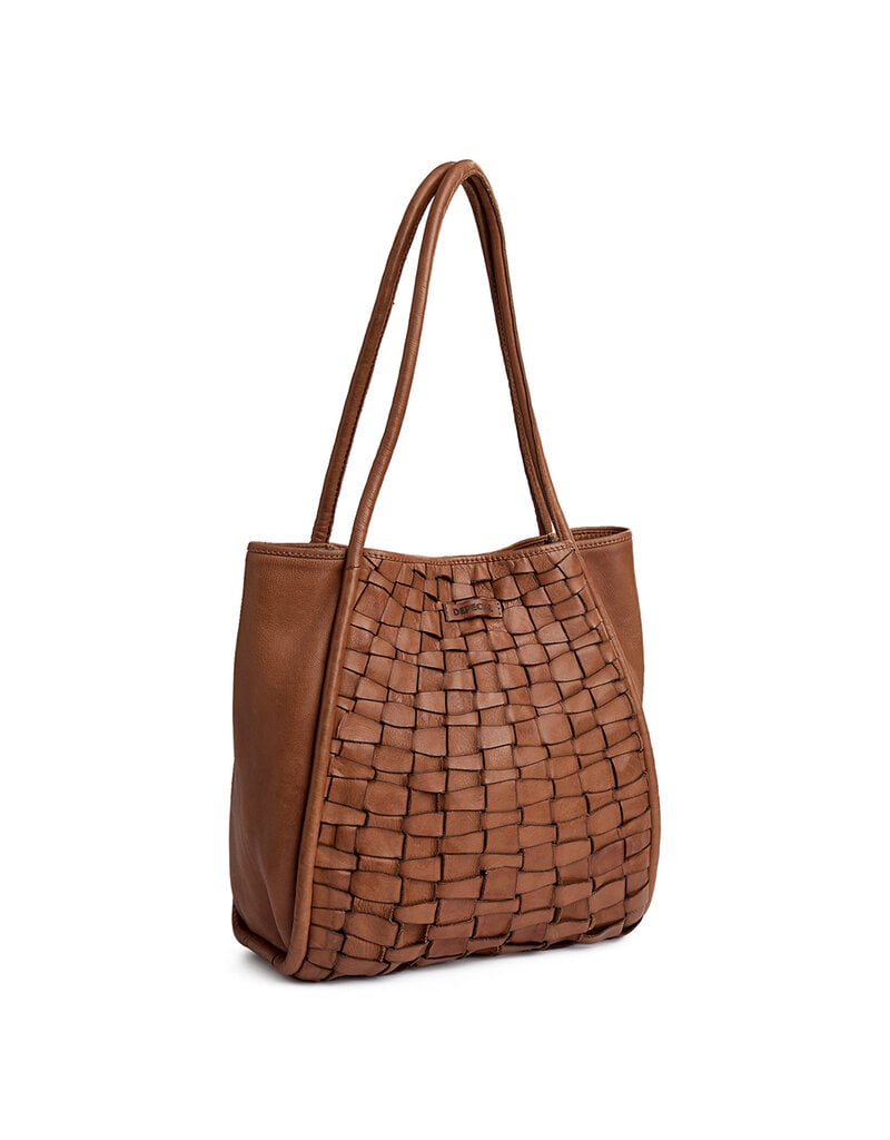Depeche Leder Shopper – Handgewebtes Design mit Zeitloser Eleganz