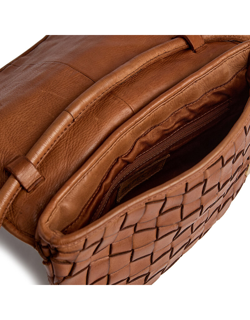 Depeche Handgeweven Crossover & Clutch – Tijdloze Elegantie van Rundleer