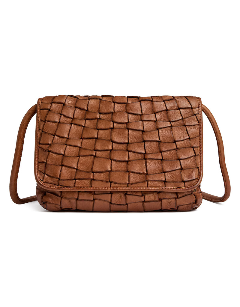 Depeche Handgeweven Crossover & Clutch – Tijdloze Elegantie van Rundleer