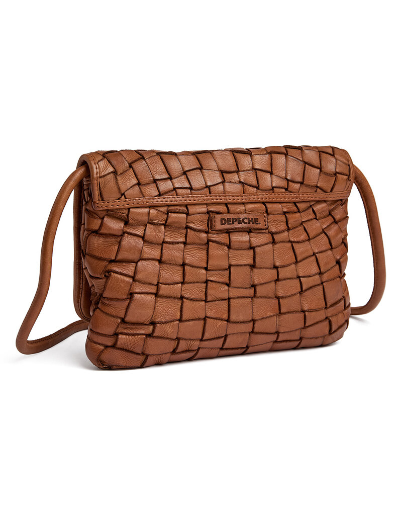 Depeche Handgeweven Crossover & Clutch – Tijdloze Elegantie van Rundleer