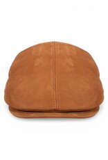 Little Man Leder Schiebermütze Cognac – Minimalistisches Design aus Italienischer Handwerkskunst