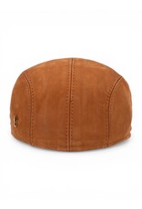 Little Man Leder Schiebermütze Cognac – Minimalistisches Design aus Italienischer Handwerkskunst