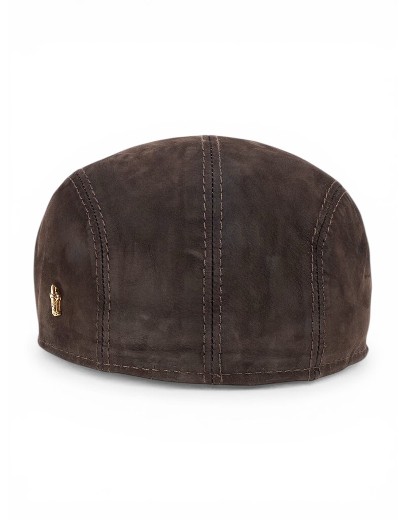 Little Man Leren Flatcap Bruin – Minimalistisch Design van Italiaans Vakmanschap