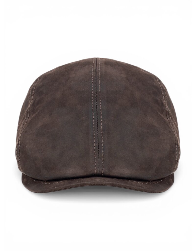 Little Man Leren Flatcap Bruin – Minimalistisch Design van Italiaans Vakmanschap