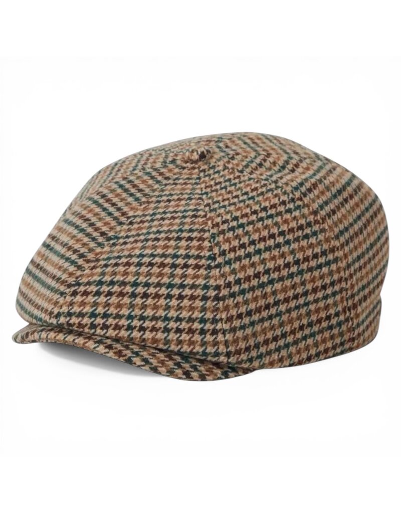 Brixton Brood Snap Cap Ruitpatroon – Klassieke Newsboy Cap met Moderne Touch