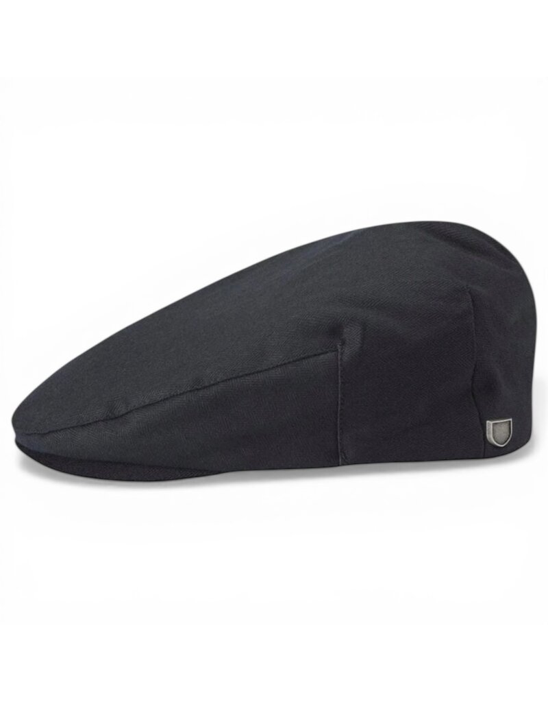 Brixton Hooligan Snap Cap Schwarz – Klassische Flat Cap mit Modernem Twist