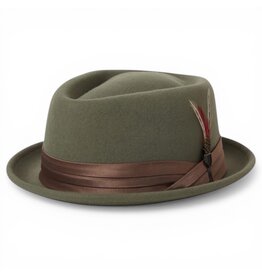 Brixton Stout Pork Pie Hat Olivgrün