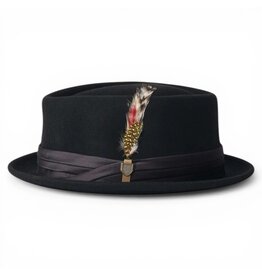 Brixton Stout Pork Pie Hat Zwart