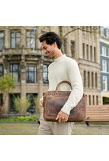 Plevier Galileo Laptoptasche 15.6” Leder – 3-Fach Business Tasche personalisierbar