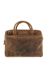 Plevier Galileo Leren Laptoptas 15.6” Leer – 3 Vaks Businesstas Personaliseerbaar