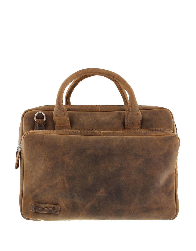 Plevier Galileo Laptoptasche 15.6” Leder – 3-Fach Business Tasche personalisierbar