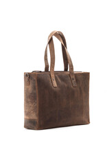 Plevier Hopper Laptoptas Leder 15,6 inch met RFID en Afneembare Schouderriem