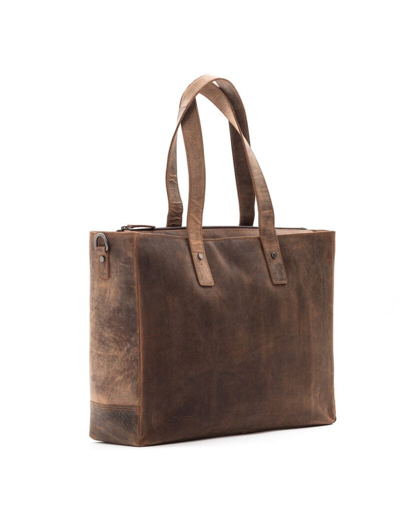 Plevier Hopper Laptoptasche aus Leder 15,6 Zoll mit RFID Personalisierbar